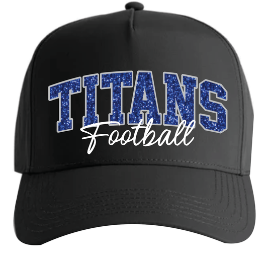 TC Glitter Embroidered Black Hat