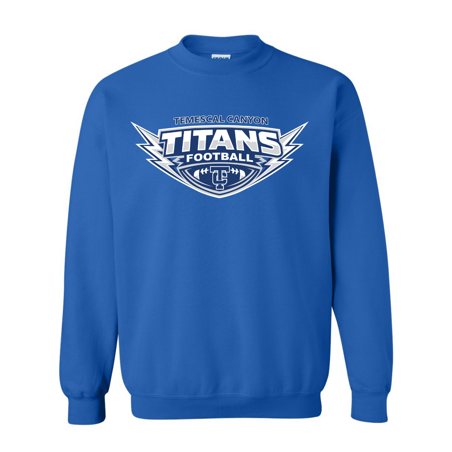 TCHS Football Fleece Crew Sweatshirt