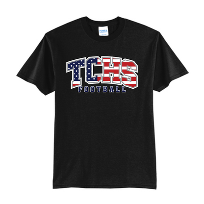TCHS Football Short Sleeve Tee Flag
