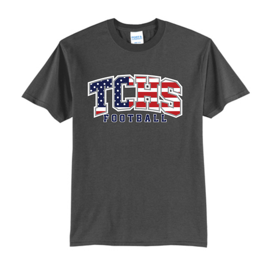 TCHS Football Short Sleeve Tee Flag