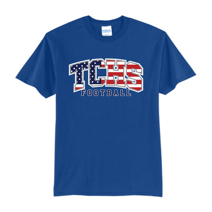 TCHS Football Short Sleeve Tee Flag