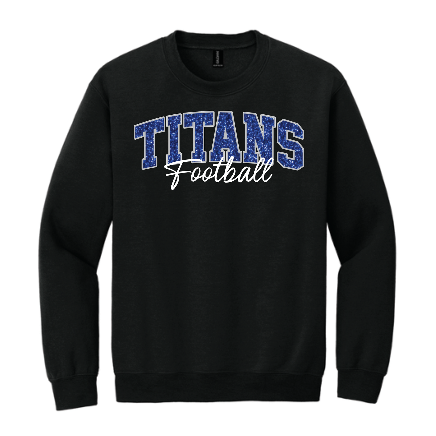 TCHS Football Glitter Embroidery Crew