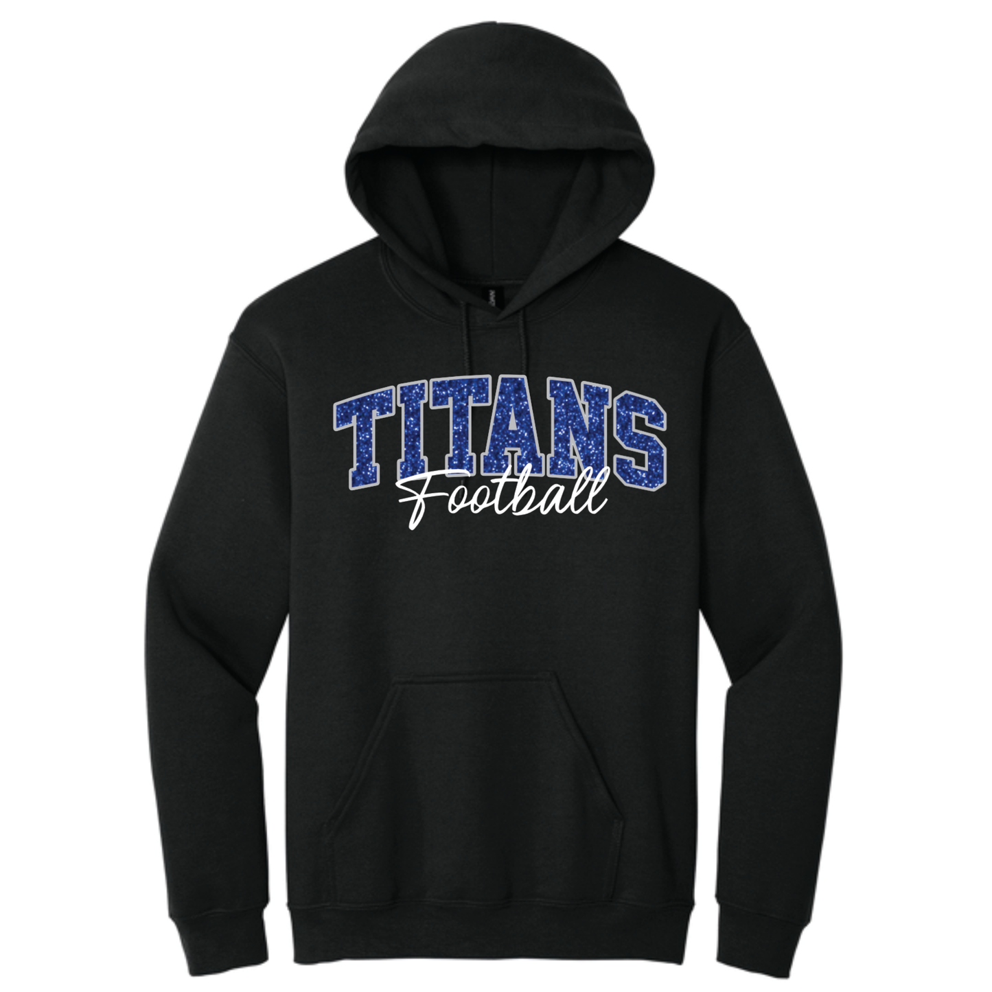 TCHS Football Glitter Embroidery Hoodie