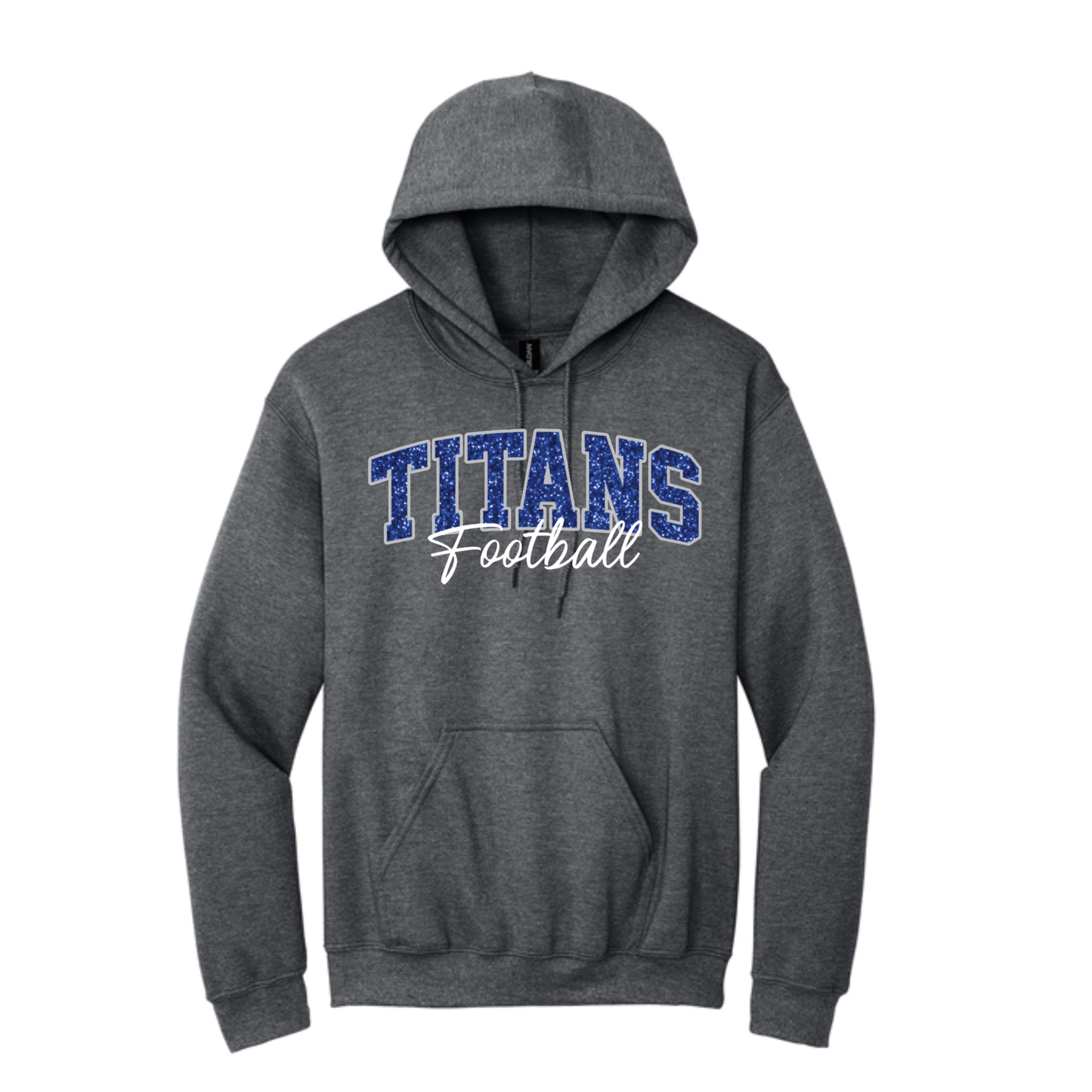 TCHS Football Glitter Embroidery Hoodie