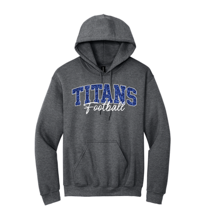 TCHS Football Glitter Embroidery Hoodie