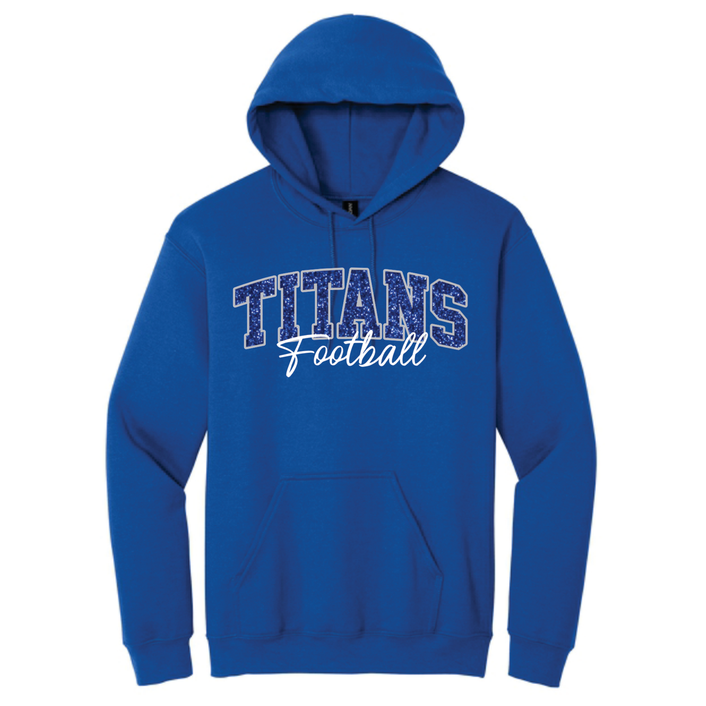 TCHS Football Glitter Embroidery Hoodie